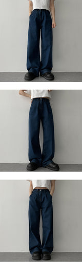 キュータピンタックデニムワイドパンツ / Cuta Pintuck Denim Wide Pants