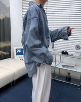 デニムオーバーサイズフィットシャツ/SI Denim Oversized Fit Shirt (2 colors)