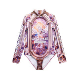 [WOMEN] High-neck Racing Bodysuit (Pink)