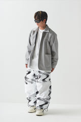 ロゴカラーコットンベーシックジャケット/BSR2223FWJK063 LOGO COLLAR COTTON BASIC JACKET GRAY