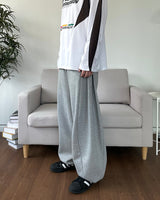 Side Snap Wide Sweatpants