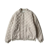 キルティングショートフードジャケット