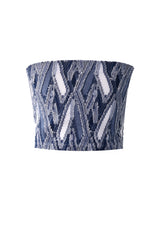 デニムジャカードカップチューブトップ/Denim jacquard cap tube top (navy)