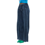 ツイストウィングワイドデニムパンツ / TWIST WING GRAY WIDE DENIM PANTS