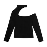 TZ ASYMMETRICAL NECK FITTED TEE (6635097751670)