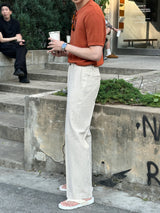 ロエミニマルリネンラウンド半袖ニット/Roe Minimal Short-Sleeved Linen Round Knitwear (9 colors)