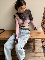 anti-sun see-through top