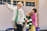 KIRSH X MISAKI KAWAI FLEECE MIX PATCH STADIUM JACKET [PINK]