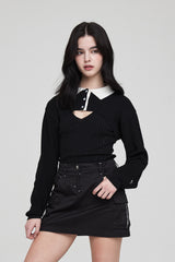 バータックカーゴミニスカート / BAR TACK CARGO MINI SKIRT BLACK