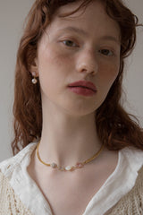 レトロムードビンテージサージカルチェーンネックレス/Retro mood vintage surgical chain necklace