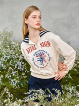 フィギュアスケートハーフジップアップスウェットシャツ / Figureskate Half Zip-up Sweatshirt