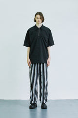 アイロ グランジ ストライプ ジャージ バンディング パンツ / airo grunge stripe jersey banding pants black