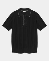 キコスコッチショートスリーブカラーニットウェア / OWN Kiko Scotch Short-Sleeved Collar Knitwear (2 colors)