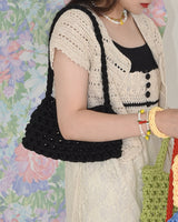 フルーツネットホーボーバッグ/fruit net hobo bag (black)