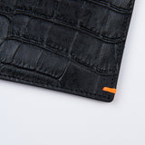 クロコダイルエンボポケットウォレット/CROCODILE EMBO POCKET WALLET-BLACK
