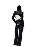 PIN-TUCK STRAP LEATHER BOLERO JACKET (6654708187254)