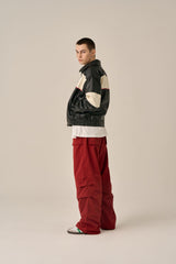 COLOR TONING LEATHER JACKET