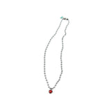 [NIROSERENDIPITY] HEART GARNET NECKLACE (6658085912694)
