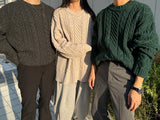 ウノバロックフィッシャーマンオーバーニット