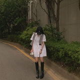 [Bellide made/Short, Long] キャンディ半袖シャツドレス