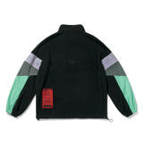 BLEND OVERSIZED FLEECE ANORAK JACKET GREY MULTI / BLACK MULTI / BLACK (4627772997750)