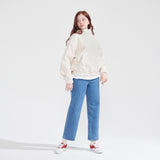 ハイネックダンブルフリーススウェットシャツ/HIGH NECK DUMBLE FLEECE SWEATSHIRT_IVORY