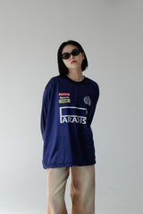 グローシースポーティジャージスウェットシャツ/Glossy Sporty Jersey Sweatshirt (2color)