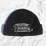 denim patchwork watch cap (black)