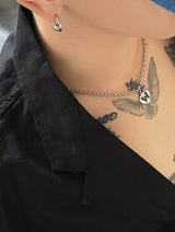 バタフライネックレス/No.9466 butterfly heart necklace