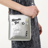 ハイティーンメタリックミニクロスバッグ / Highteen Metallic Mini Cross Bag _ Silver