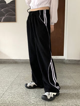 ノイブダブルライントラックインスィジョンストリングツーウェイジョガーパンツ / Nove two-line track incision string two-way jogger pants