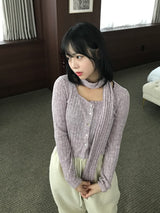 Greely cardigan muffler set 