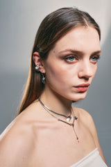 NO.328 [SILVER] STAR UNBALANCE EARRING