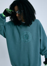 EMBLEM EMBROIDERY SWEATSHIRT_GREEN