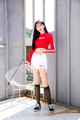 ライニングクロップTシャツ / TOP(5803) Lining Crop Tee