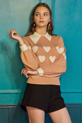 heart jacquard cashmere collar top_peachy blush (6655899566198)