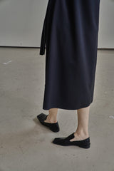 カラーカットアウトドレス/COLLAR CUTOUT DRESS_BLACK