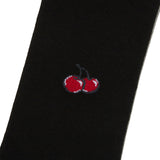 チェリーロゴニーソックス／CHERRY LOGO KNEE SOCKS [BLACK]