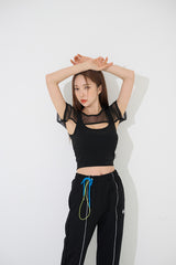レイヤードクロップTシャツ/Layered Crop Tee