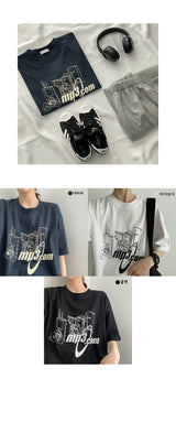 MP3 ボクシーショートスリーブTシャツ / MP3 Boxy short-sleeved T-shirt