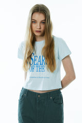 アメリカンドリームクロップTシャツ/AMERICAN DREAM CROP TEE [SKY BLUE]