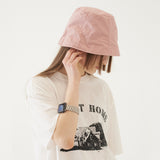 SIGNATURE LOGO BUCKET HAT (PINK) (6579683197046)
