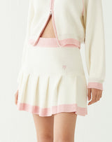 ブークルニットプリーツスカート/BOUCLE KNIT PLEATS SKIRT IVORY