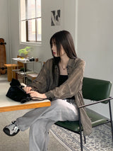 ホンダ アイスウォッシング 夏生地 ロング ワイド デニム パンツ /Honda Ice Washing Summer Fabric Long Wide Denim Pants