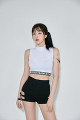 バルジングハイネッククロップトップ / TOP(9048) Bulging High Neck Crop Top