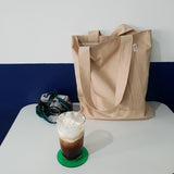 Twill simple line bag - sand beige