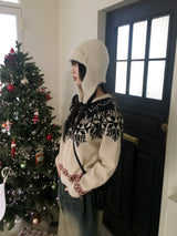 Aira Nordic pattern round knit
