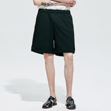 2ウェイワッフルハーフバンディングパンツ / 2way waffle half banding pants black