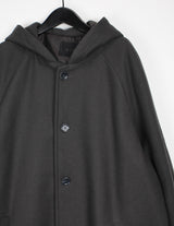 ウールフードロングコート / Wool hood long coat (3color)