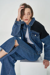 ニットデニムジャケット/ KNIT DENIM JACKET [6653]